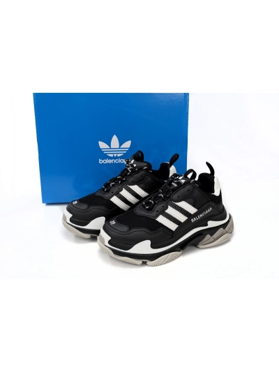 PKGoden  Balenciaga 1st Triple S Black And White Bars 712764 W2ZB2 1090 02