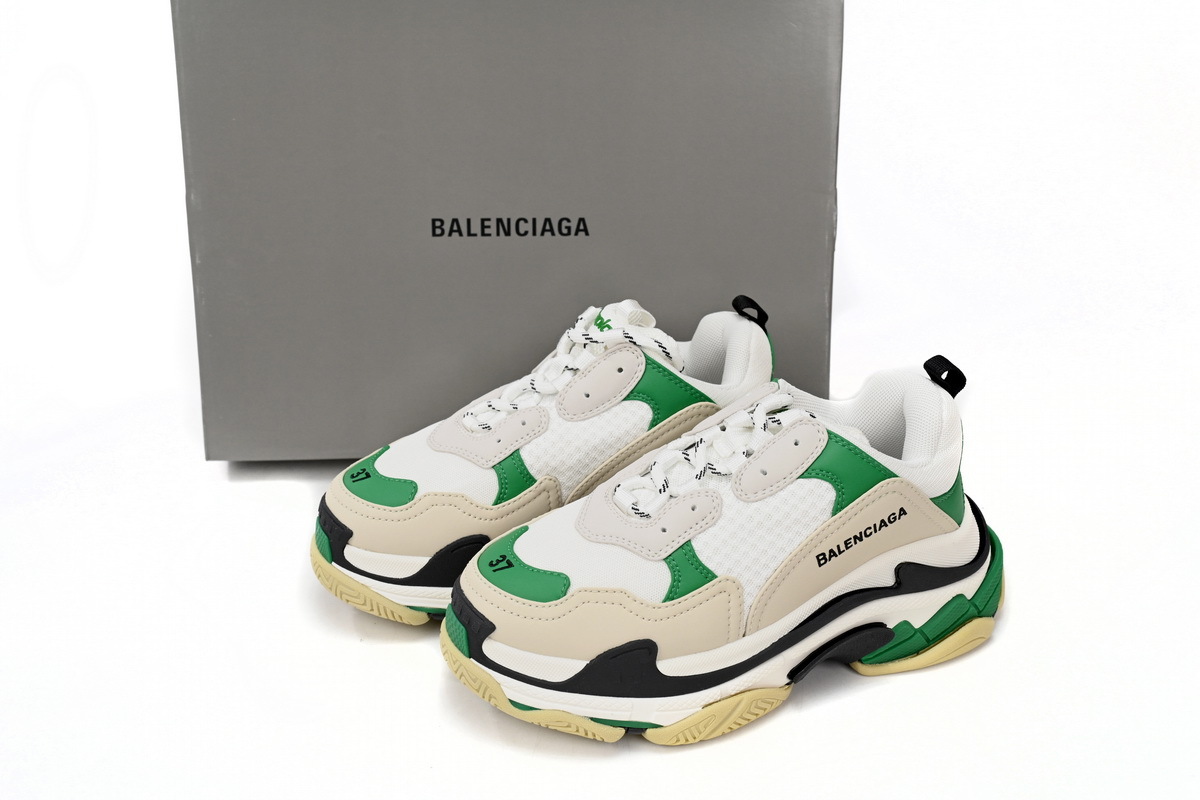 PKGoden  Balenciaga 1st Black And White Green 524039 W09O1 9090