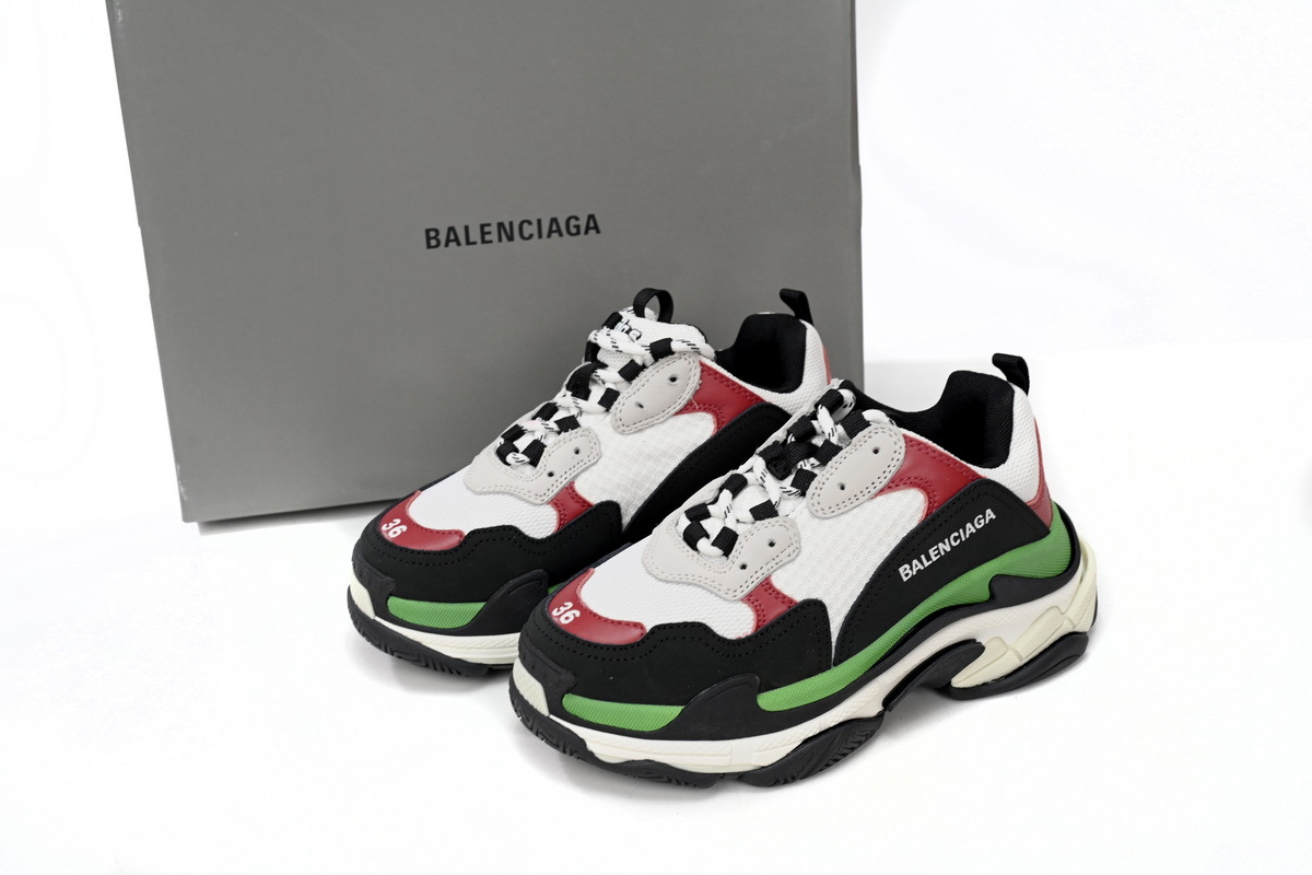 PKGoden  Balenciaga 1st Triple White, red, and Green 524039 W090H 7078