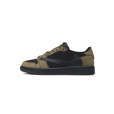 PKGoden Customized Travis Scott x Air Jordan 1 Low GET Velvet Brown DM7866-202 01