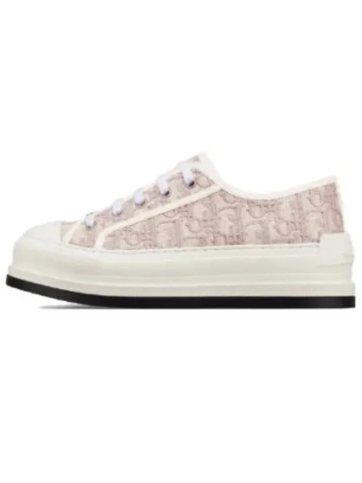 PKGoden  Dior Oblique Printed Fashion Board Shoes Thick embroidered pink 01