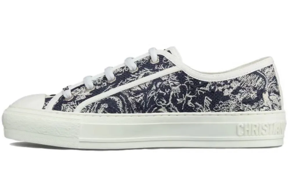 PKGoden  Dior Oblique Printed Fashion Board Shoes Embroidered Black Tiger