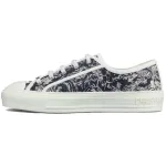 PKGoden Dior Oblique Printed Fashion Board Shoes Embroidered Black Tiger