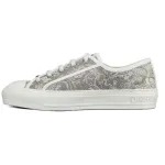 PKGoden  Dior Oblique Printed Fashion Board Shoes Embroidered Grey Tiger