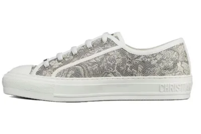 PKGoden  Dior Oblique Printed Fashion Board Shoes Embroidered Grey Tiger 01