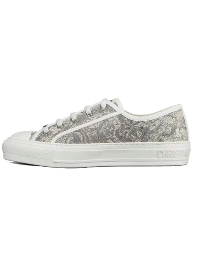 PKGoden  Dior Oblique Printed Fashion Board Shoes Embroidered Grey Tiger 01