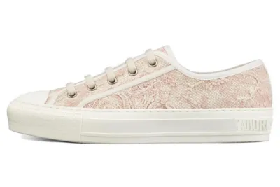 PKGoden  Dior Oblique Printed Fashion Board Shoes Embroidered Pink Tiger 01