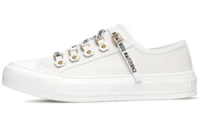 PKGoden  Dior Oblique Printed Fashion Board Shoes Canvas white 01