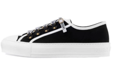 PKGoden  Dior Oblique Printed Fashion Board Shoes Canvas black 01