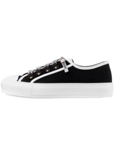 PKGoden  Dior Oblique Printed Fashion Board Shoes Canvas black 01
