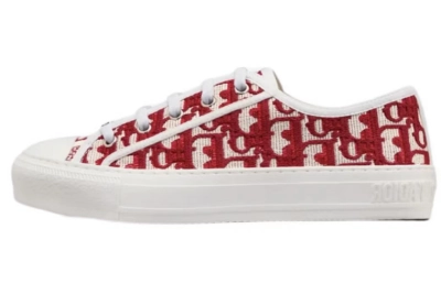 PKGoden  Dior Oblique Printed Fashion Board Shoes Embroidered in red 01