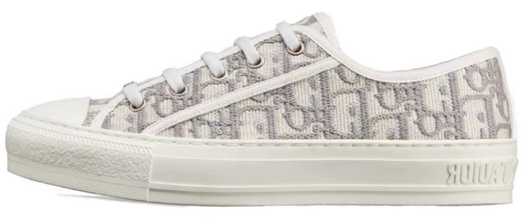 PKGoden  Dior Oblique Printed Fashion Board Shoes Embroidered gray