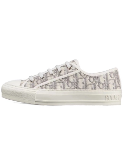 PKGoden  Dior Oblique Printed Fashion Board Shoes Embroidered gray 01