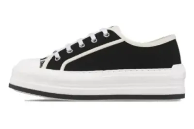 PKGoden  Dior Oblique Printed Fashion Board Shoes Thick canvas white 01
