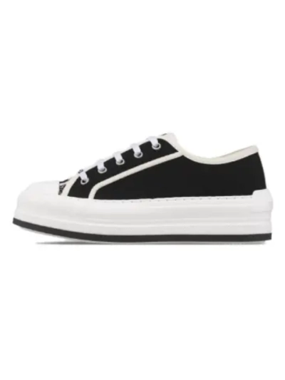 PKGoden  Dior Oblique Printed Fashion Board Shoes Thick canvas white 01