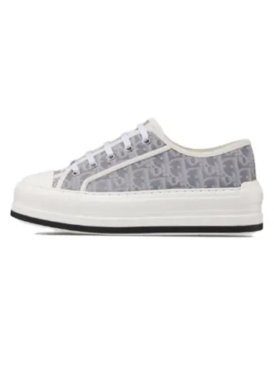 PKGoden  Dior Oblique Printed Fashion Board Shoes Thick bottom embroidered all gray 01