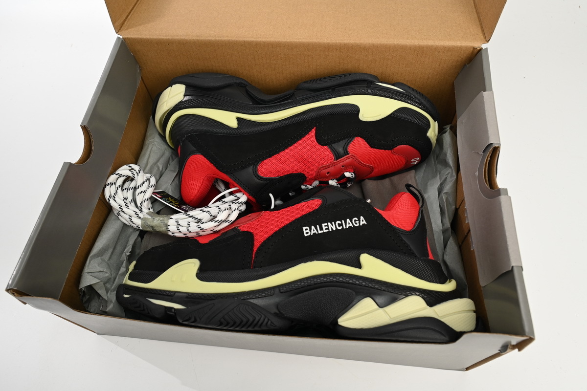 PKGoden  Balenciaga Triple S Black Red Grey 483513 W06E1 1006