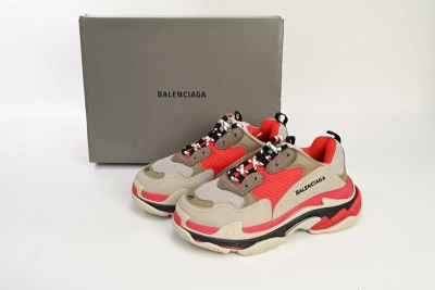 PKGoden  Balenciaga Triple S Red White Dark Grey  541624 W06E2 1863 02