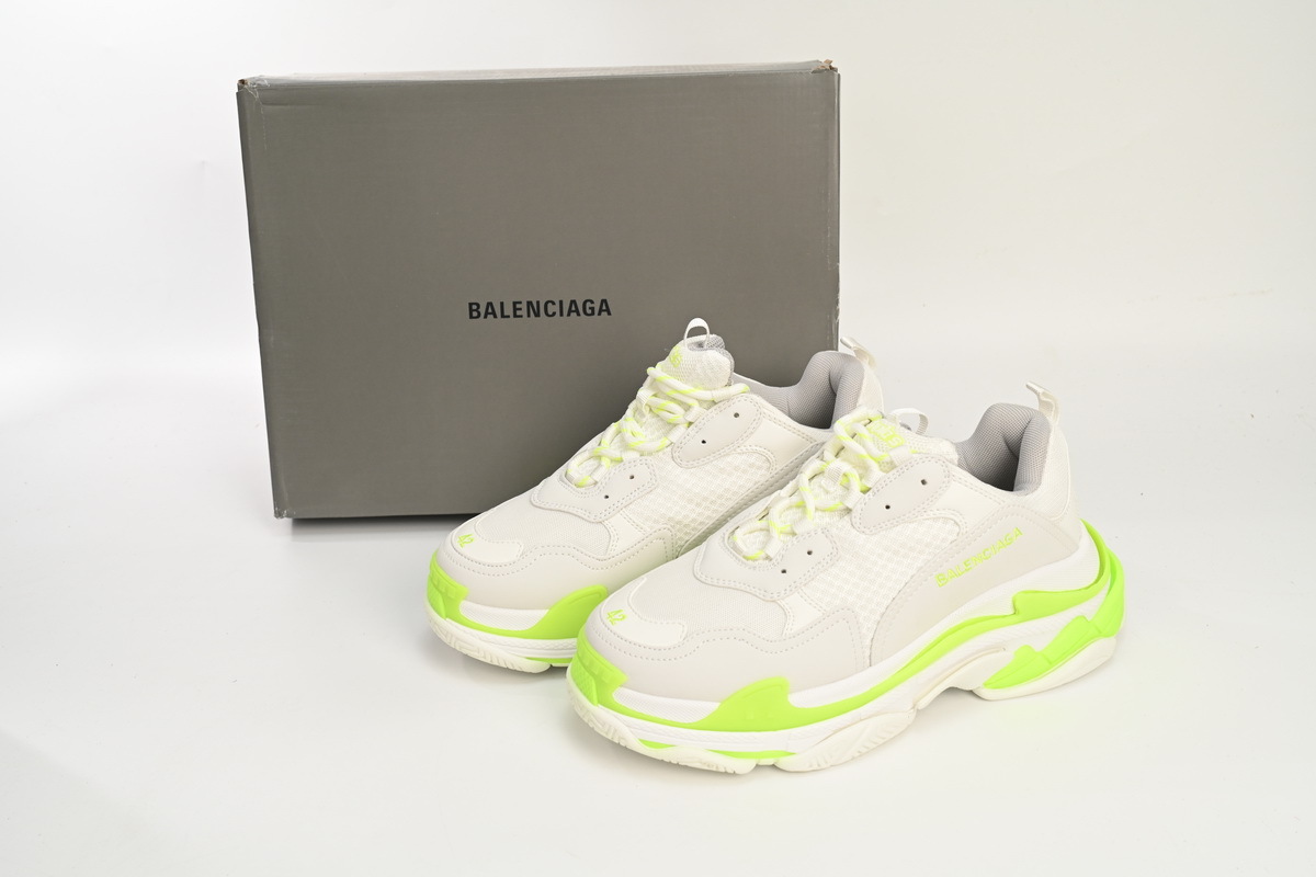 PKGoden  Balenciaga Triple S Fluorescent White 536737 W0901 9088