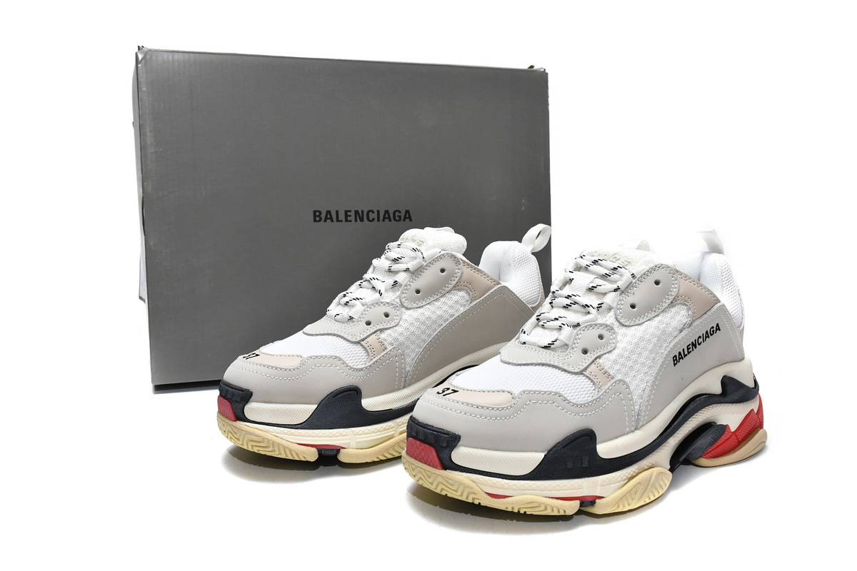 PKGoden  Balenciaga Triple S White Dark Grey Red 524037 W09E1 9000