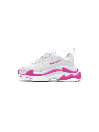 PKGoden  Balenciaga Triple S White Peach Red 536737 W2CA3 3890 01