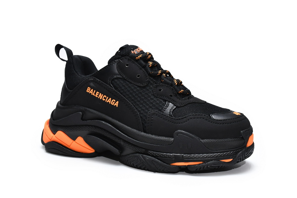 PKGoden Balenciaga Triple S Black Orange 536737 W2FA1 9188