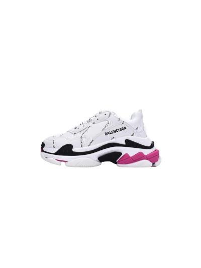 PKGoden  Balenciaga Triple S Letter White Rose Red 524039 W2FA4 9155 01