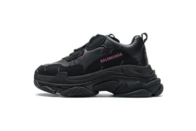 PKGoden  Balenciaga Triple S Letter Black Pink 524039 W2FA1 1022 01