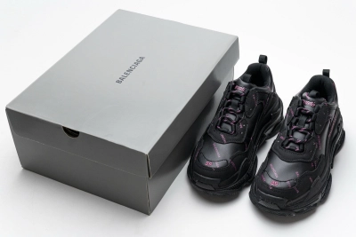 PKGoden  Balenciaga Triple S Letter Black Pink 524039 W2FA1 1022 02