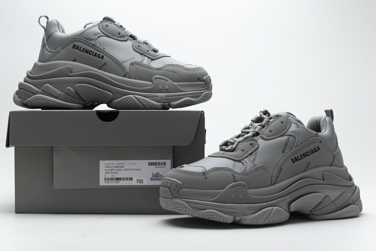  Perfectkicks Balenciaga Triple S Grey Black 536737 W2FA1 1210