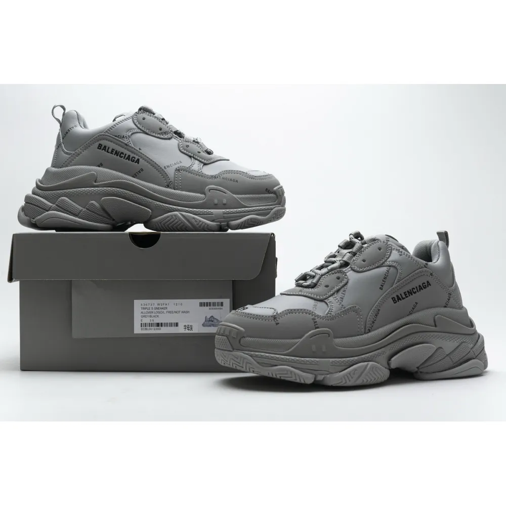PKGoden Balenciaga Triple S Grey Black 536737 W2FA1 1210
