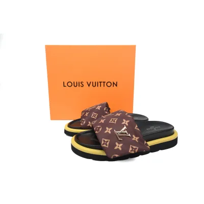 PKGoden LOUIS VUITTON Pool Pillow Comfort XM Brown Metal Label 01