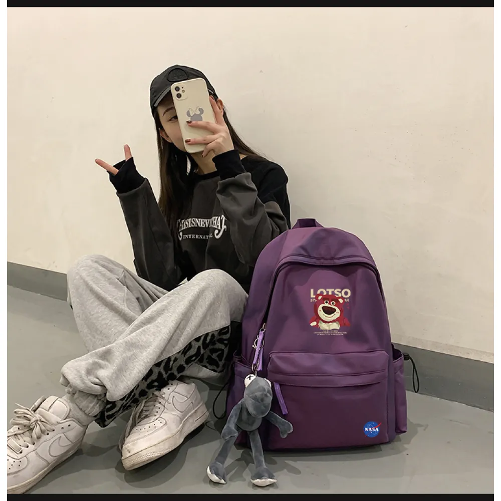 PKGoden NYNASA Backpack black Purple 2