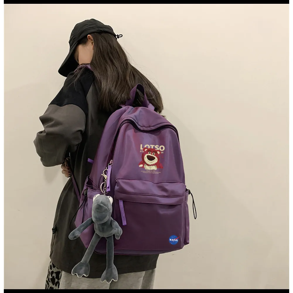 PKGoden NYNASA Backpack black Purple 2