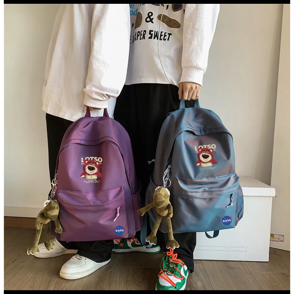 PKGoden NYNASA Backpack black Purple 2