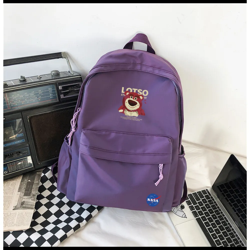 PKGoden NYNASA Backpack black Purple 2