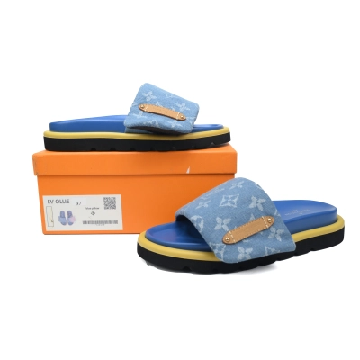 LJR LOUIS VUITTON Pool Pillow Light Blue Cowboy 02