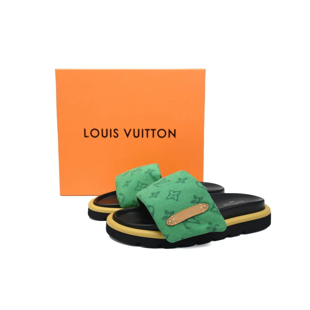 PKGoden LOUIS VUITTON Pool Pillow Green Cowboy Yellow Label