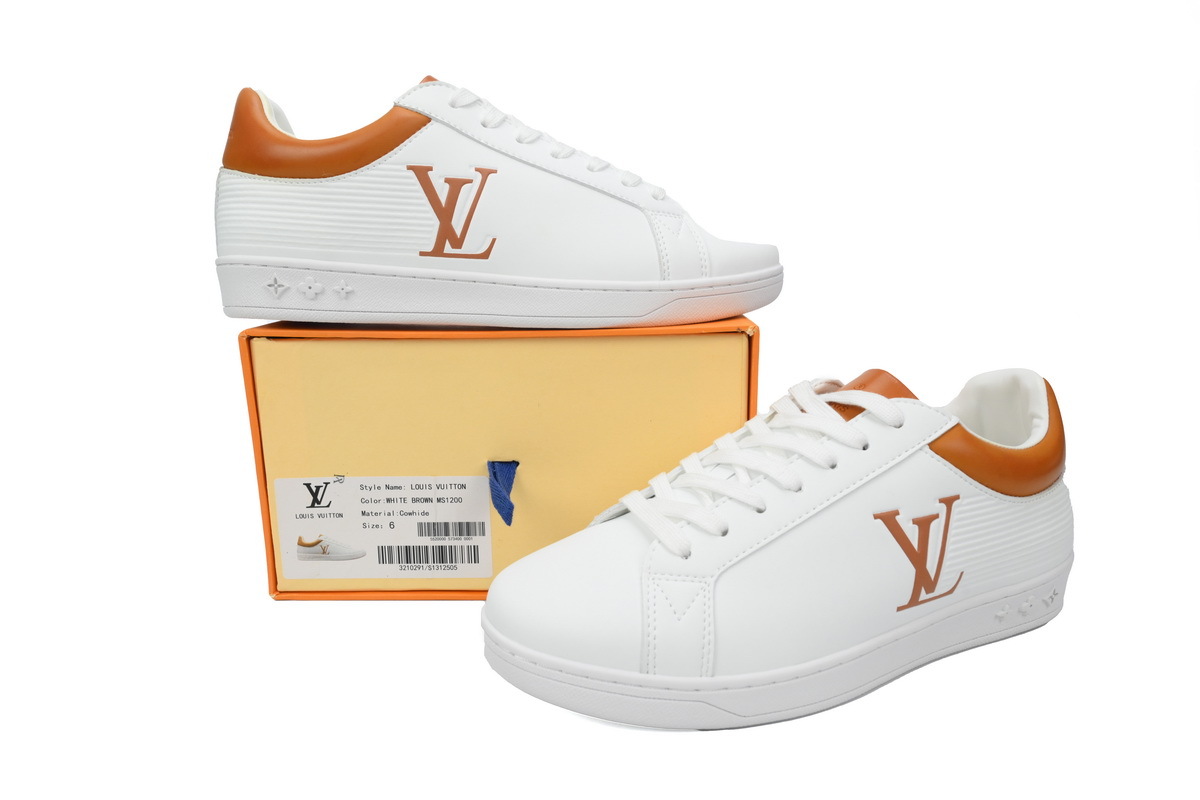 PKGoden LOUIS VUITTON Trainer White Brown