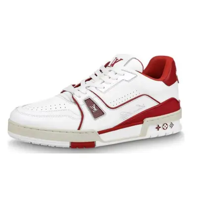 PKGoden Louis Vuitton Trainer White Red 01