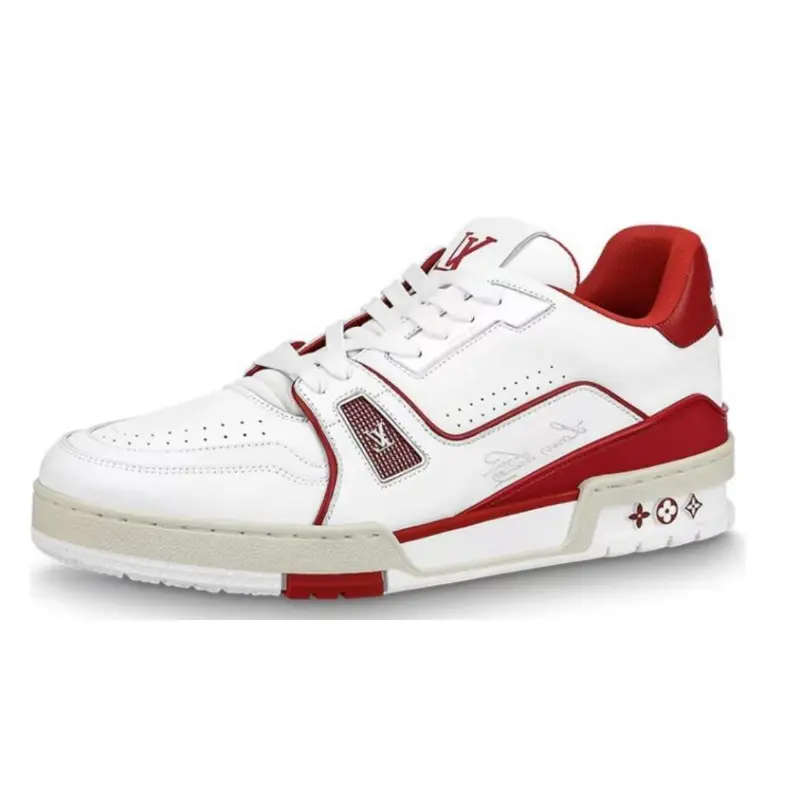 PKGoden Louis Vuitton Trainer White Red