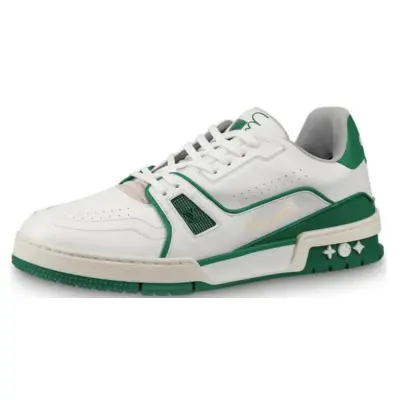 PKGoden Louis Vuitton Trainer White Green 01