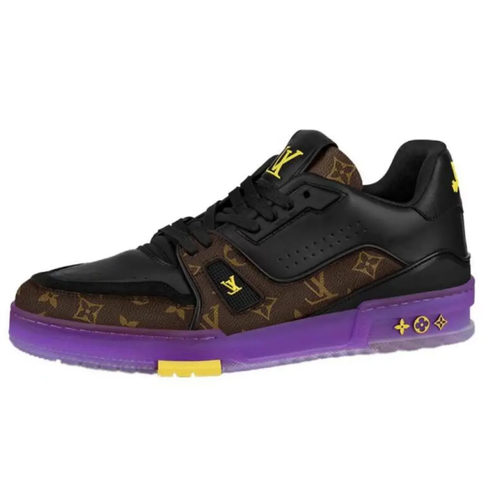 PKGoden Louis Vuitton Trainer Black Purple