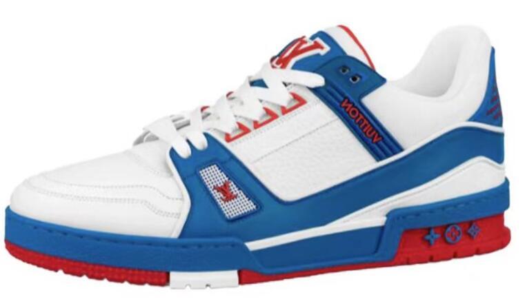 PKGoden Louis Vuitton Trainer White Blue