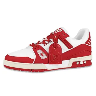 PKGoden Louis Vuitton Trainer White  Red 01