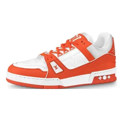 PKGoden Louis Vuitton Trainer White Orange 01