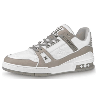 PKGoden Louis Vuitton Trainer Grey White 01