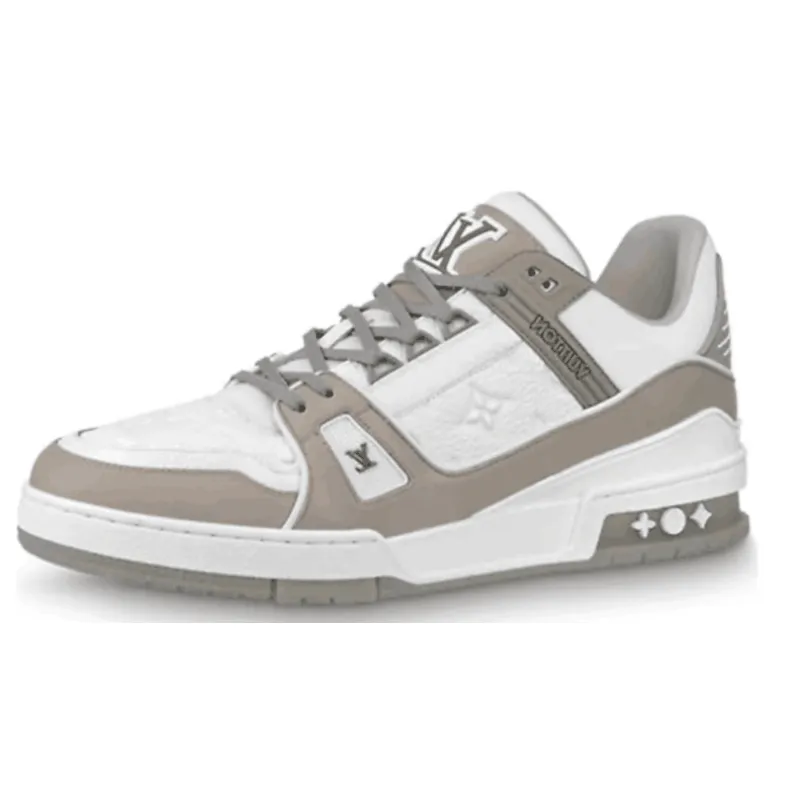 PKGoden Louis Vuitton Trainer Grey White