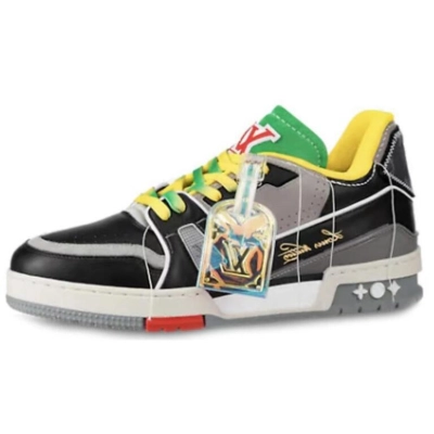 LJR Louis Vuitton Trainer Black Yellow 01