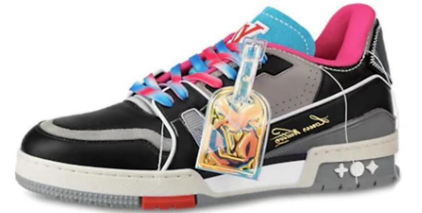 Louis Vuitton Trainer Black Pink,Replica Shoes